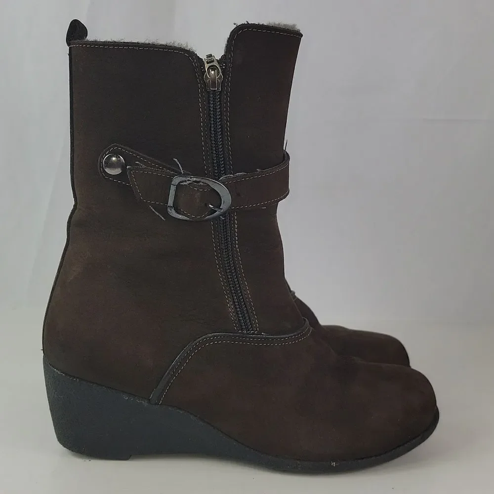 Pajar Suede Leather Wedges‎ Women's Winter Boots